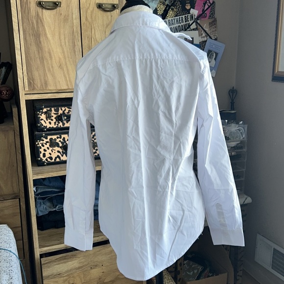 Time & Tru White Button Down Shirt - Medium - Picture 5 of 7